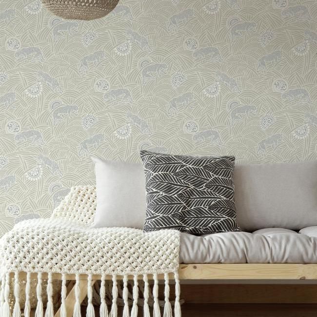 Обои Ronald Redding Tea Garden Tibetan Tigers AF6553 фото в интерьере